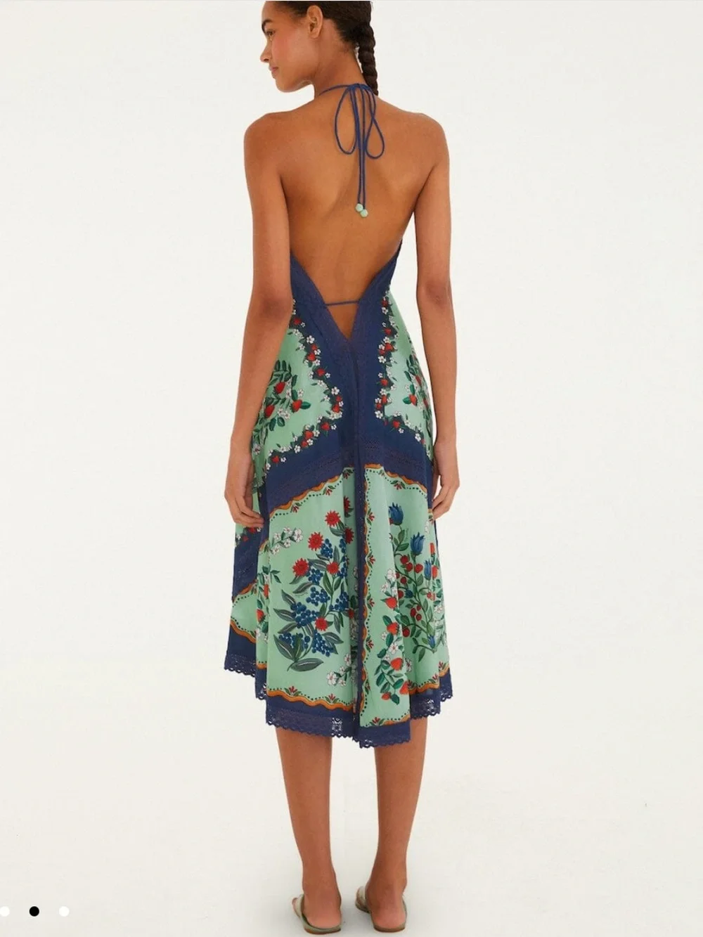 NWT FARM Rio Faded Green Fruit Beauty Maxi Dress